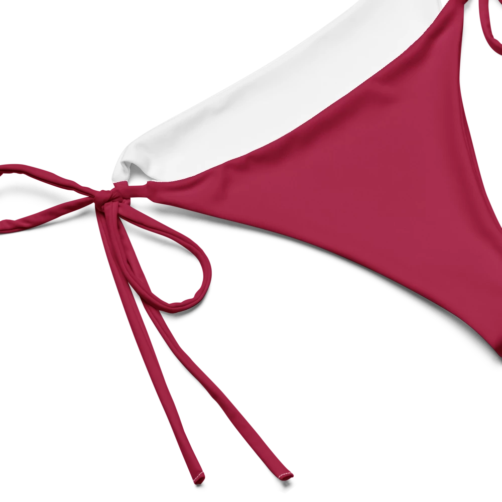 Red Rose Sustainable String Bikini