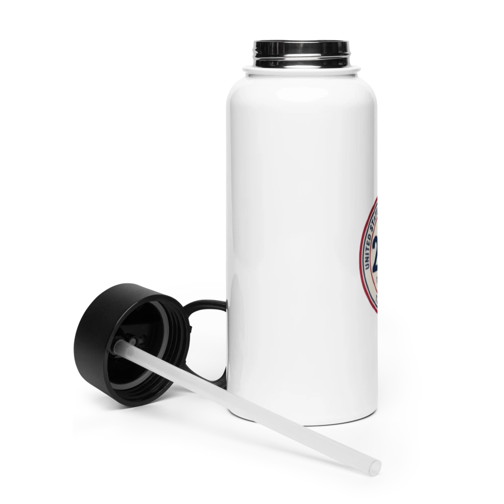 Logo Stainless Steel Water Bottle with a Straw Lid